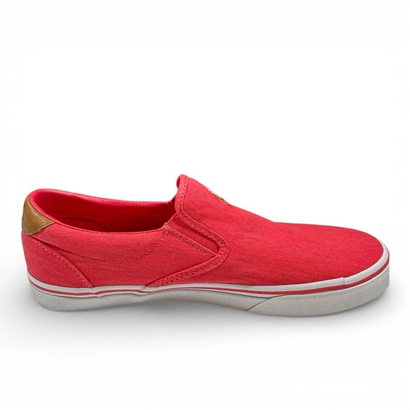 Polo Ralph Lauren Other - Polo Ralph Lauren Men's Shoes Thompson Wash Twill Slip On Sneakers 10D Red prep